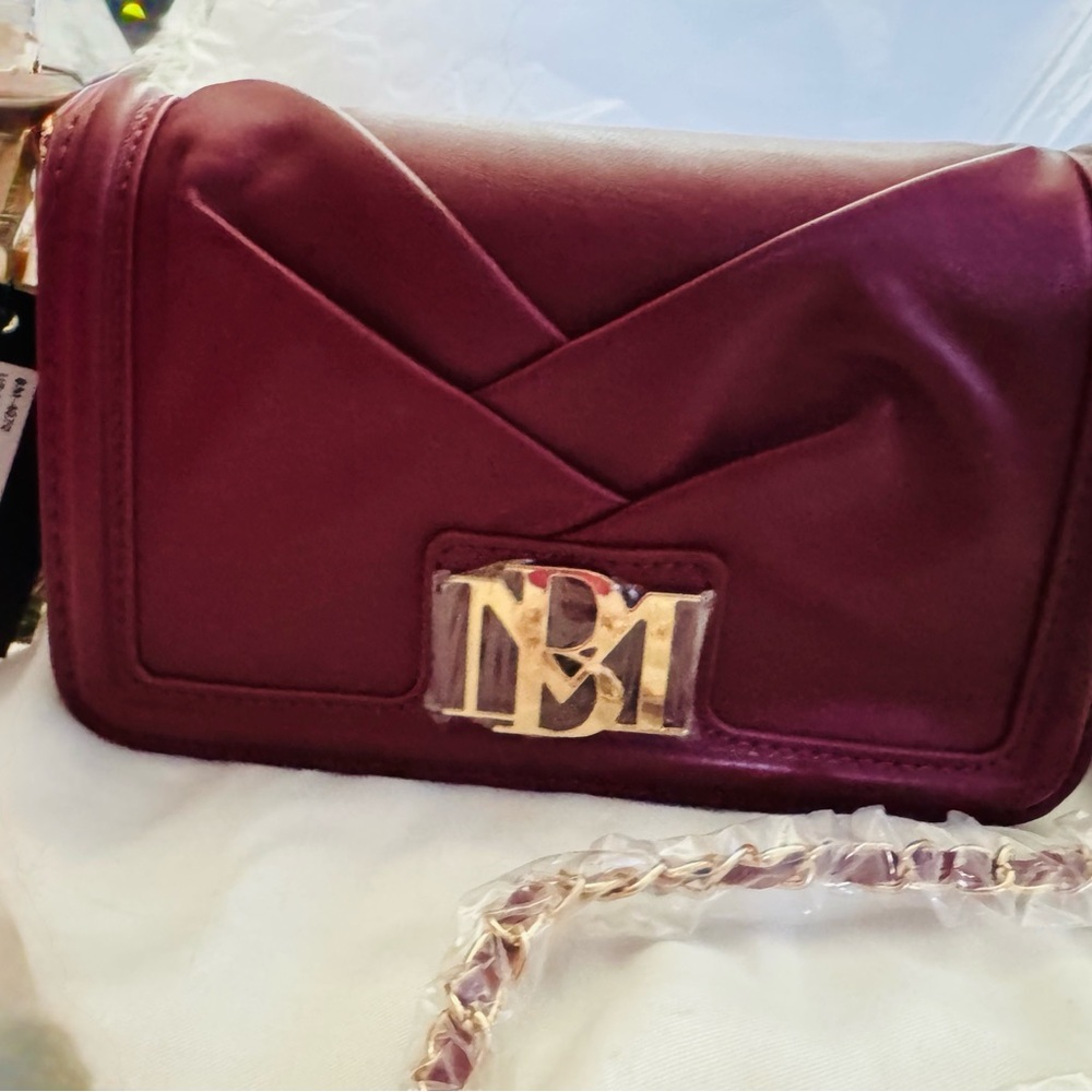 Badgley Mischka Burgundy Crossbody Bag